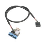 AKASA AK-CBUB38-40BK / interný MB adaptér USB3.1-USB3.1(19pin) / 40cm (AK-CBUB38-40BK)