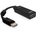 Delock Displayport 20pin samec gt; HDMI 19 pinový samica, dĺžka 12,5 cm (61849)