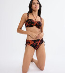 SUMMER PALM - Midi bikiny s tvarovacím efektom a nastaviteľnými bokmi Triumph BROWN 46