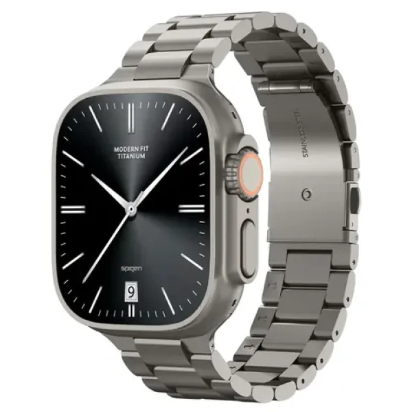 Spigen Modern Fit Titanium Band remienok pre Apple Watch 49mm/46mm/45mm/44mm prírodne titánová (AMP09105)