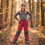 Outdoorové športové nohavice s fleecovou podšívkou, Pidilidi, PD1121-08, červená - 128 | 8let