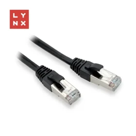 Lynx FTP patch kábel Cat5e čierna / Patch kábel / 1 m / balenie 10 ks (LX-FTP5E-010-BLACK)