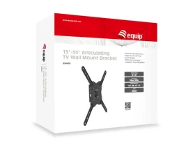 Equip 13"-55" 30 kg čierna / Nástenný držiak TV / Náklon a otočenie / VESA 400x400 mm / Oceľ (650405)