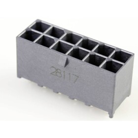 Molex vstavaná zásuvková lišta (štandardná) Počet pólov 12 Raster (rozteč): 5.70 mm 1720650212 1 ks Tray; 1720650212