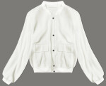 Vlnená bunda bomber (15687) ecru - Goodlooking M/L