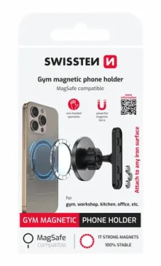 Swissten Gym Univerzálny magnetický držiak telefónu s MagSafe čierna (65010311)
