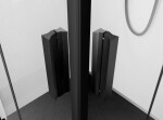 POLYSAN - ZOOM BLACK štvorcová sprchová zástena 700x700, rohový vstup ZL4715BL-02