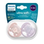 Philips AVENT Cumlík Ultrasoft Premium zvieratko 0-6m dievča 2 ks