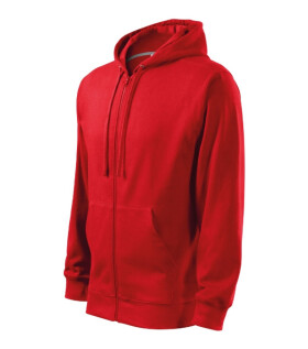 Trendy mikina na zips pre mužov červená L