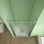 H K - Sprchové dvere SAFE D2 90 FROST dvojkrídlové 86-90 x 195 cm SE-SAFED290FROST