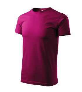 Základné tričko pánske fuchsiovo červené 2XL