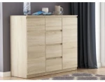 Široká komoda so 4 zásuvkami Carlos, dub sonoma, 120 cm%