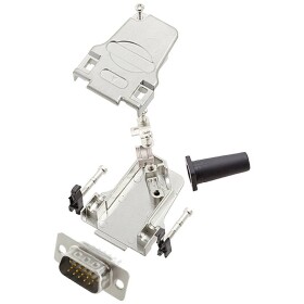 Encitech D45ZF09-HDP15-W-K 6355-8064-01 sada D-SUB kolíkové lišty 45 ° Pólov: 15 spájkovaný 1 ks; 6355-8064-01