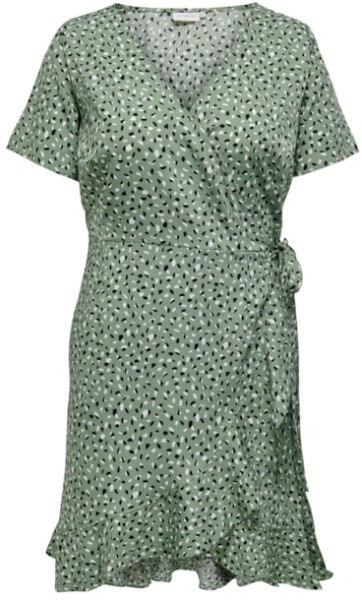 ONLY CARMAKOMA Dámske šaty CARLIVIA Regular Fit 15252210 Hedge Green 4XL