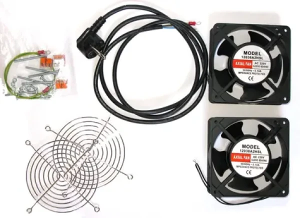 Xtendlan Ventilačná jednotka / 19” / 2x ventilátor 120 mm / Napájací kábel (SFAN-WM-2F)