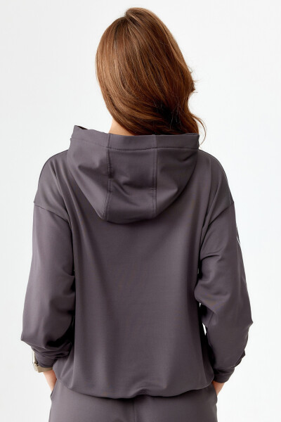 Rough Radical Mikina kapucňou Pery Hoodie Dark Grey