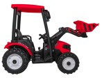 Mamido Detský elektrický traktor MEGA D68 24V s prívesom červený