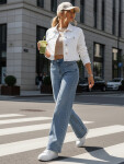 Dámske široké džínsy UY2871 modré - FashionStreet XL-42