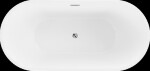 MEXEN/S - Luna vaňa voľne stojaca 170 x 80, biela, sifón a prepad chróm 52031708000-01