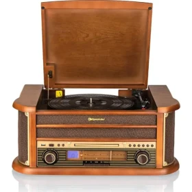 ROADSTAR HIF-1993BT hnedá / Gramofón / 33 45 78 RPM / 40 W / AM FM / CD / USB / diaľkový ovládač (7621800032126)