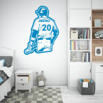 Veselá Stena Samolepka Baseballový dres Farba: fialová, Veľkosť: 100 x 72 cm