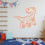 Veselá Stena Samolepka Dinosaurus Farba: béžová, Veľkosť: 60 x 56 cm