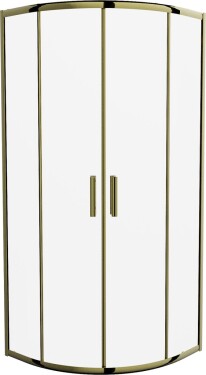 MEXEN - Rio sprchovací kút štvrťkruh 70 x 70, transparent, zlatá 863-070-070-50-00