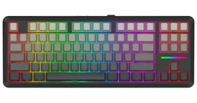 Redragon K734SP-RGB-PRO Wildslash Pre šedá / Herná klávesnica / mechanická / Dragon Growl / RGB / BT / USB / US (K734SP-RGB-PRO)