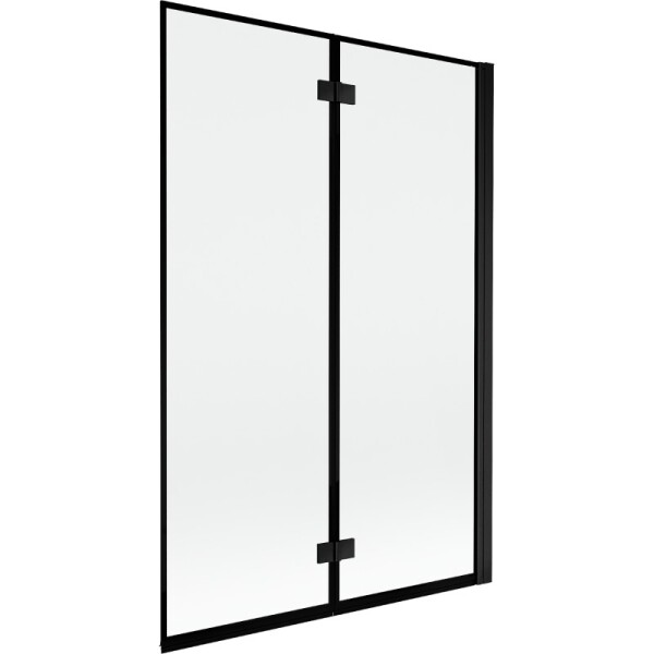 MEXEN - MIST vaňová zástena 120x150 cm 6mm 2-s, čierna, okraj, pravá 8A9-120-002-70-70-P