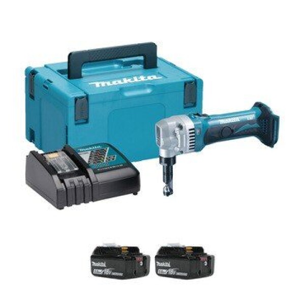 Makita DJN161RFJ / Aku nožnice na plech / 18V / 1.900 z-min / Výkon až 2.5mm / 2x Aku 3.0Ah (DJN161RFJ)