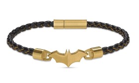 Police Pánsky kožený náramok Batman Batarang PEAGB0034702