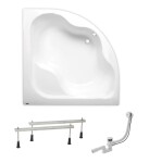 Rohová vaňa Laguna Syntia Plus 150x150 cm akrylát ľavá aj pravá SIKOSY1500AN SIKOSY1500AN