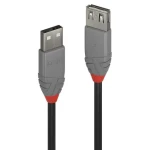Lindy Anthra Line čierna/sivá / USB predlžovací kábel / USB A - USB A / 2 m / 480 Mbit/s (36703)