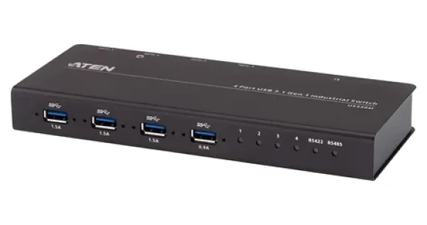 Aten Industrial USB 3.1 Gen1 switch 4- Port / USB switch / 4X USB-A / kov / 0-50 ° C / čierna (US3344I-AT)
