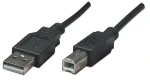 Manhattan USB 2.0 AB čierny / Kábel / 0,5 m / 480 Mbit/s (374507)