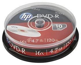 HP DVD+ R / Optické médium / 4,7 GB / 16x / Cake box 10 ks (DRE00027-3)