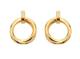 Hot Diamonds Pozlátené visiace náušnice s diamantmi Jac Jossa Soul DE813