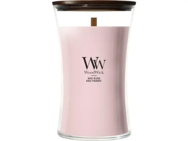 Woodwick Rose Blush sviečka veľká (5038581179155)