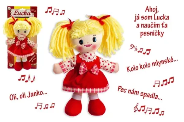 TEDDIES Panenka Lucka handrová plyšová 30 cm