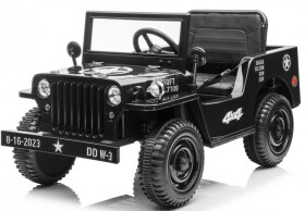 Mamido Detský elektrický vojenský Jeep Willys 4x4 čierny