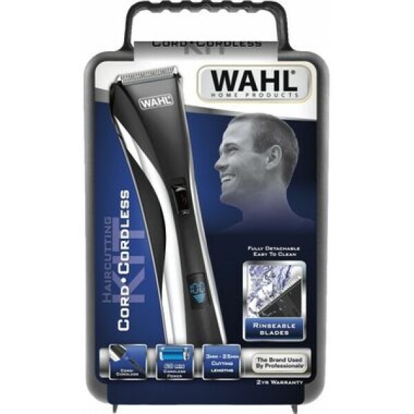 Wahl 9697-1016 Hair amp; Beard LCD / zastrihávač / Šírka čepele: 40 mm / min. 0.9mm / 8 nástavcov (WHL-9697-1016)