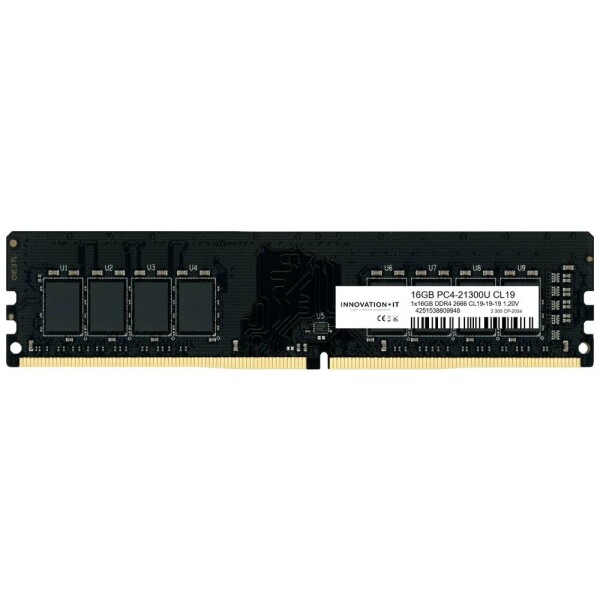 Innovation IT 2666 16GB CL19-19-19 1.20V LD 8-Chip Pamäť na ploche DDR4 16 GB 1 x 16 GB 2666 MHz 288-pinový DIMM Inno16G26662GS; Inno16G26662GS