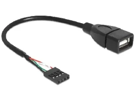 Delock káblová redukcia USB 2.0 A samica na pinový konektor (83291)