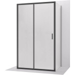 CERANO - Trostenný sprchovací kút Varone LINE UL/P - 6 mm - čierna matná, mliečne sklo - 90x70 - posuvný CER-DY505-9109