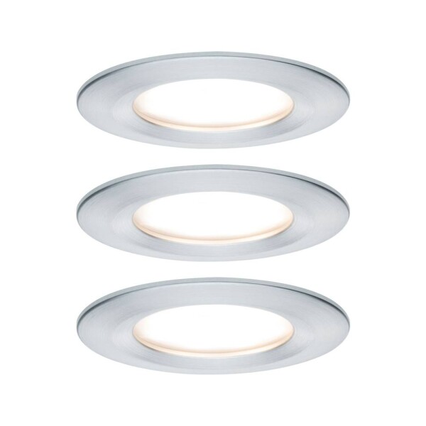 Paulmann Nova vstavané svietidlo do kúpeľne sada 3 ks LED LED 18 W IP44 Hliník (sústružený); 93498