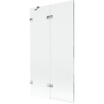 MEXEN/S - Lunar vaňová zástena 2-krídlová ľavá 100 x 150, transparent, chróm 897-100-100-01-00-L