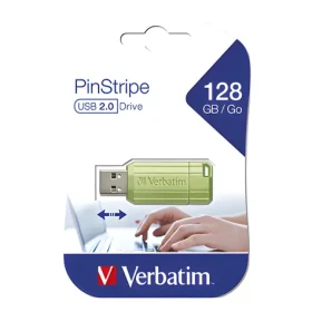 Verbatim Store 'n' Go PinStripe 128GB zelená / Flash disk / USB 2.0 / čítanie 12 MB/s / zápis 5 MB/s (49462)