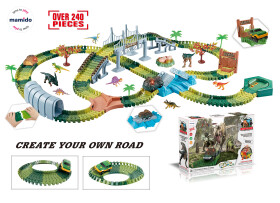 Mamido Mamido Závodná dráha Dinosaury svet 240 dielikov XL MT1399