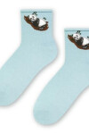 Dámske vzorované ponožky 099 modrá 35-37