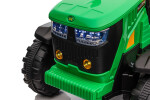 Mamido Mamido Detský elektrický traktor s vlečkou 12V 7Ah EVA kolesá ECO koža zelený